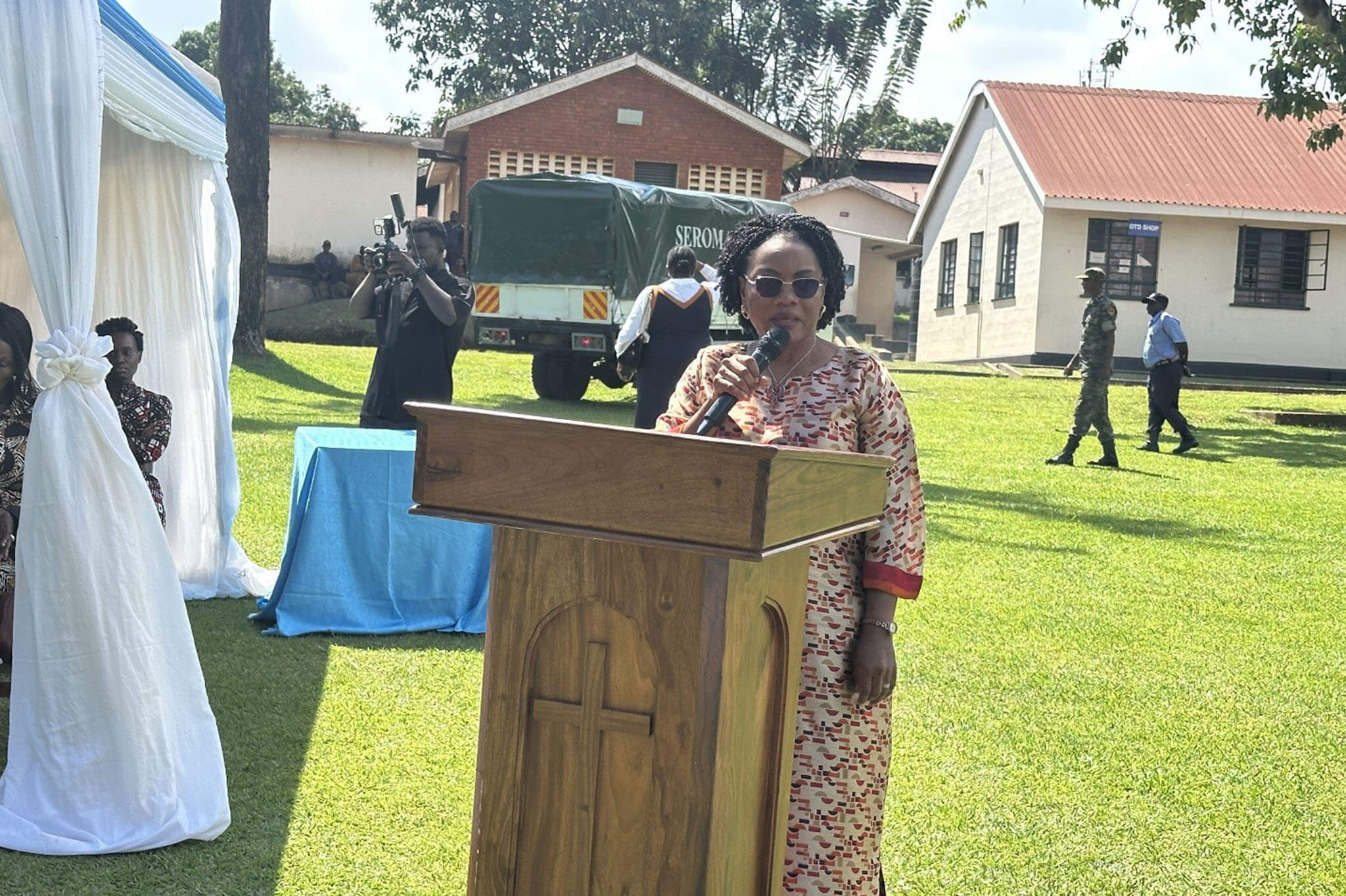 Dr. Juliet Nakku, Executive Director and Consultant Psychiatrist at Butabika National Referral Mental Hospital, speaking at the event